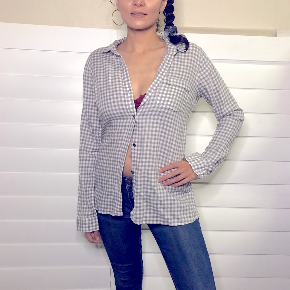 NWT GH BASS and CO Plaid button down
